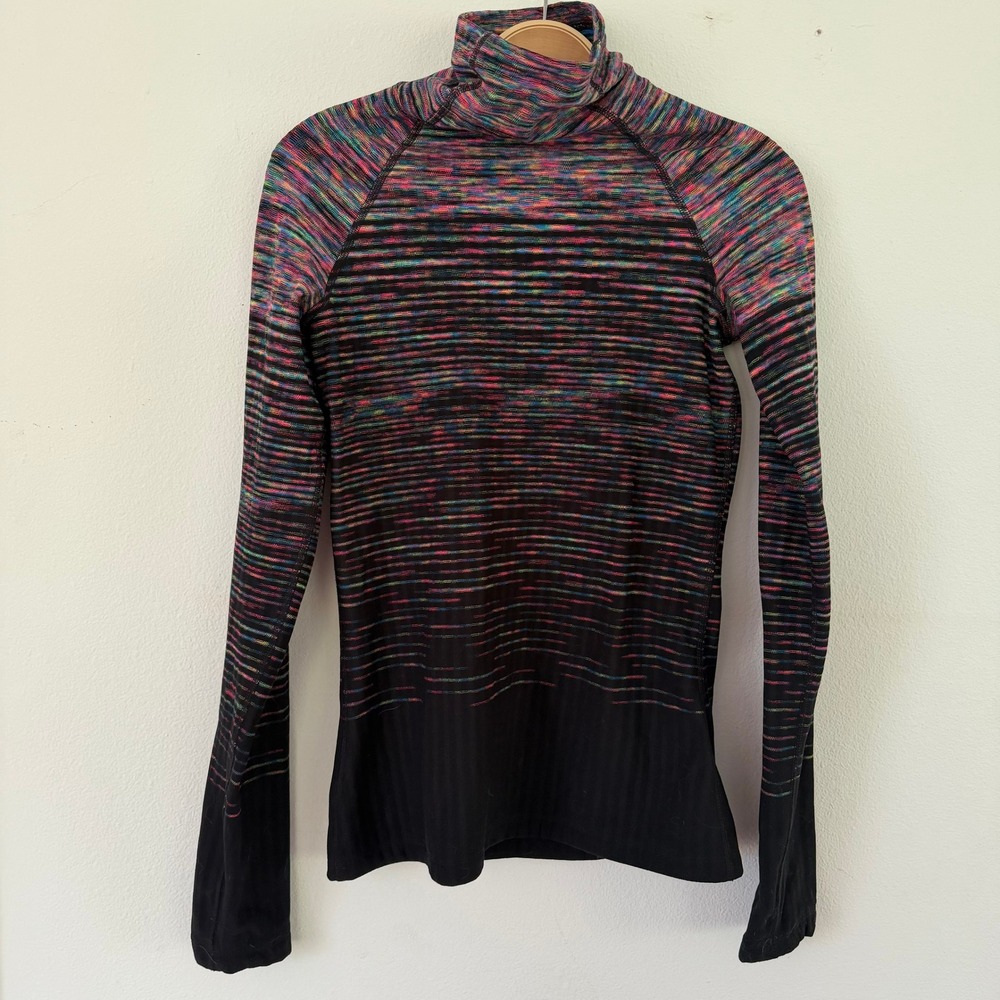 Nike Pro Hyperwarm Womens Small Turtleneck Long Sleeve Space Dye Athletic Top